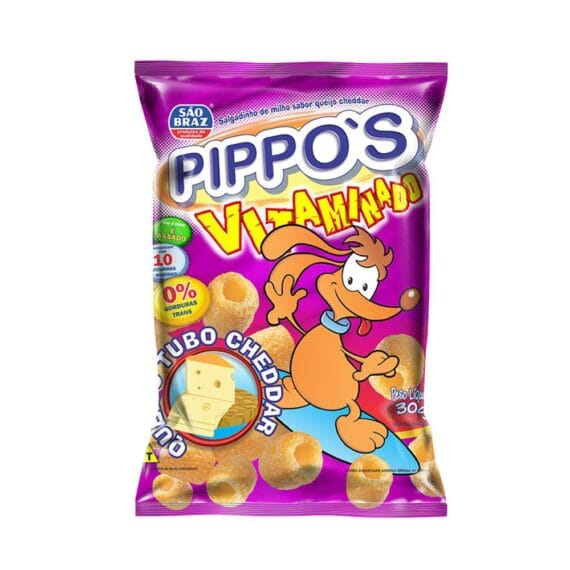 SALGADINHO PIPOS TUBO CHEDDAR 30G