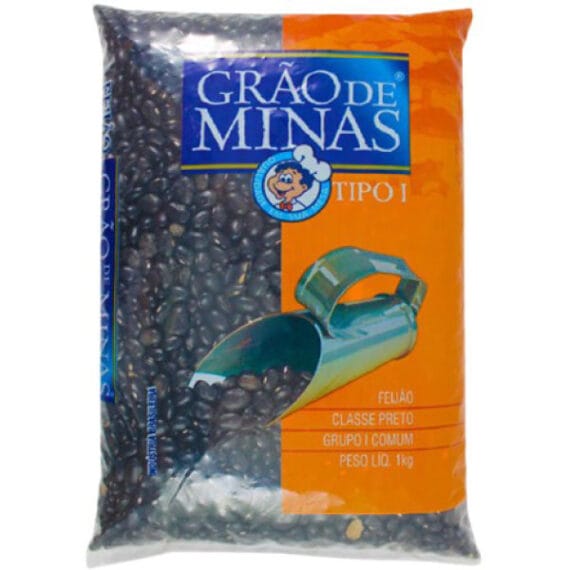 FEIJÃO PRETO GRÃO DE MINAS 1KG