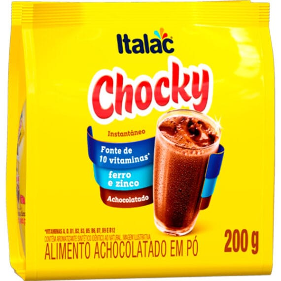 ACHOCOLATADO EM PÓ ITALAC CHOCKY SACHÊ 200G