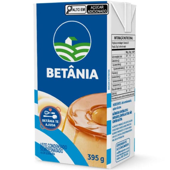 LEITE CONDENSADO SEMIDESNATADO BETÂNIA 395G